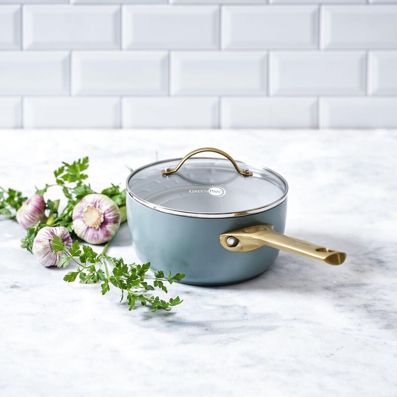 GreenPan Padova Smokey Blue Covered Saucepan 18cm / 2.01L image number 3